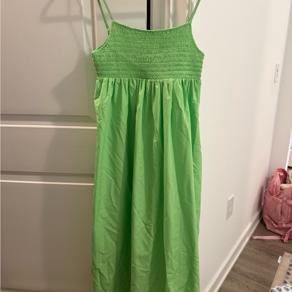Zara Lime Green Midi Dress